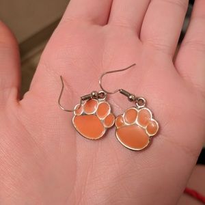 Clemson/Tiger paw earrings